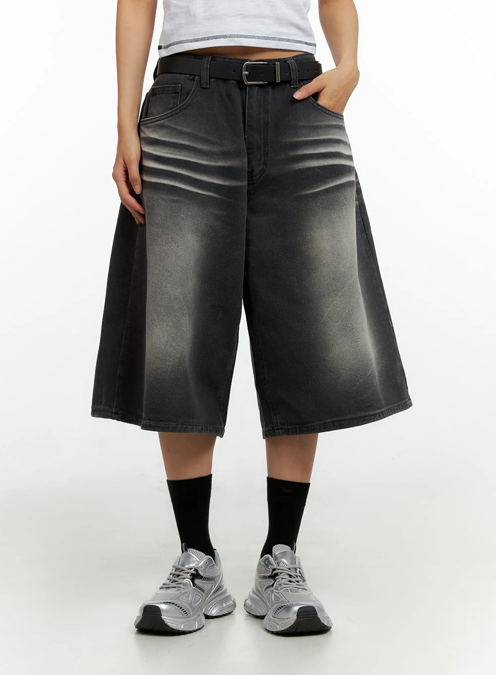 Washed Baggy Jorts IL419 - Image 2