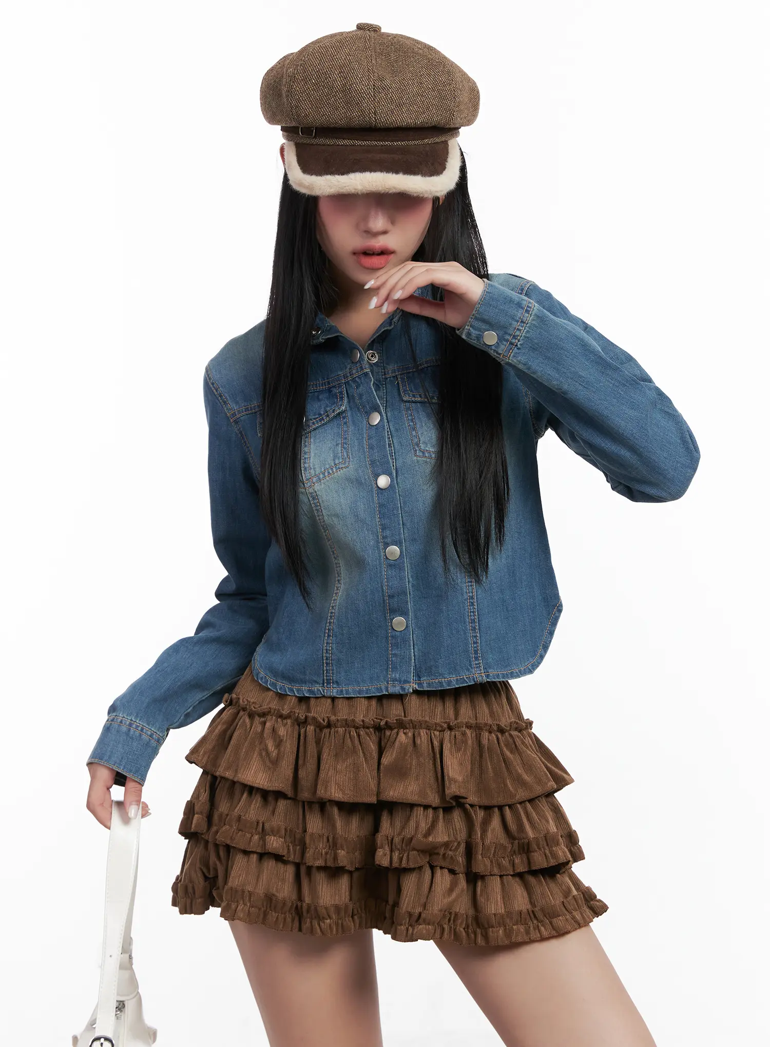 Washed Denim Long Sleeve Shirt CN528