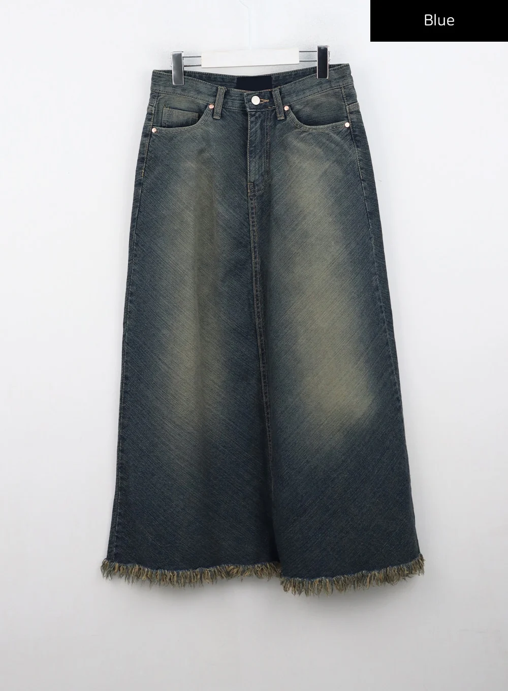 Washed Denim Maxi Skirt CN314 - Image 8