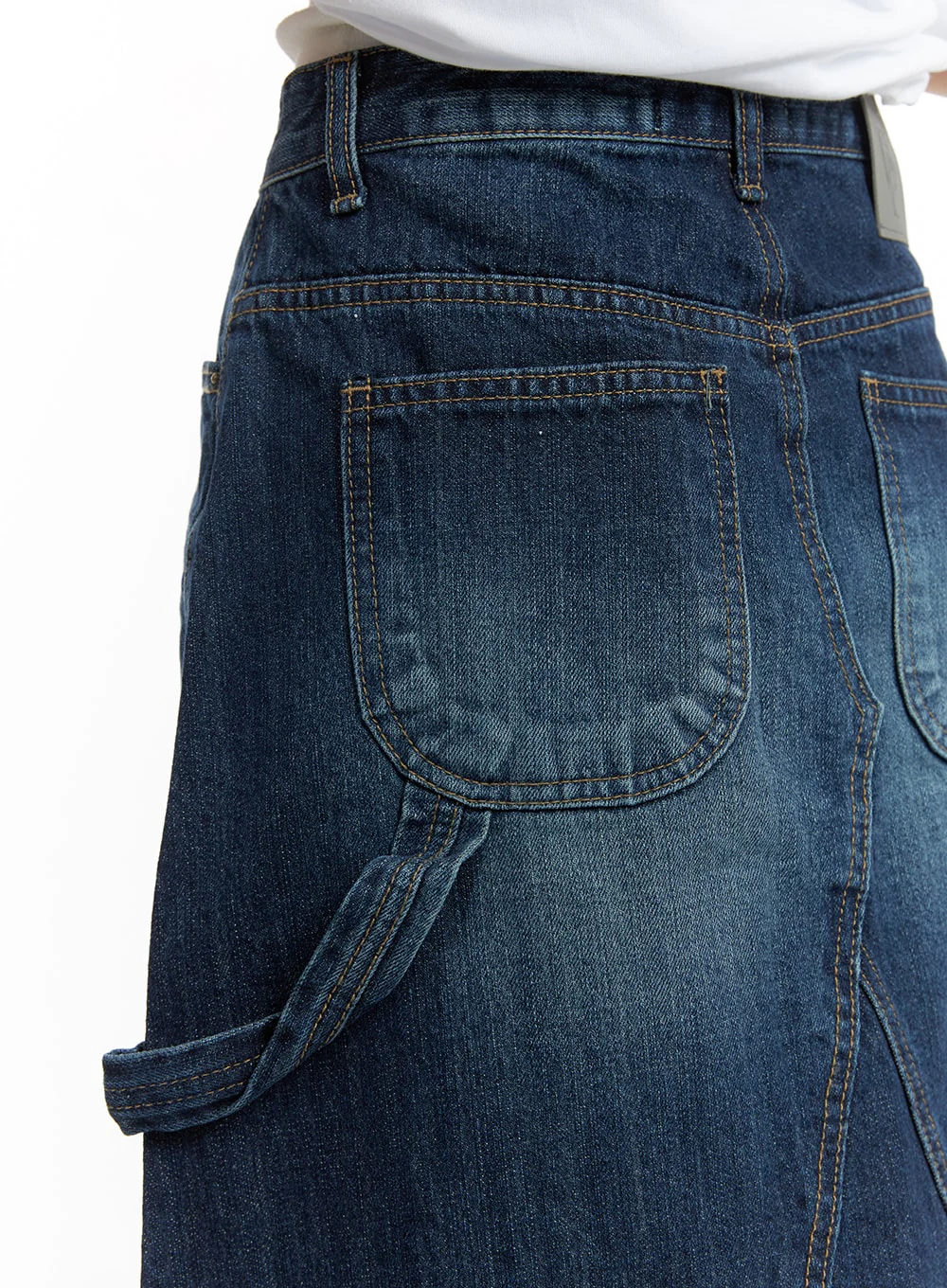Washed Denim Midi Skirt CA404 - Image 5
