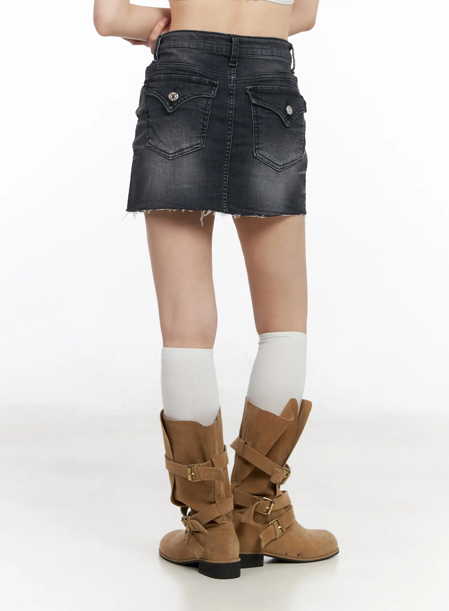 Washed Denim Mini Skirt CM519 - Image 4