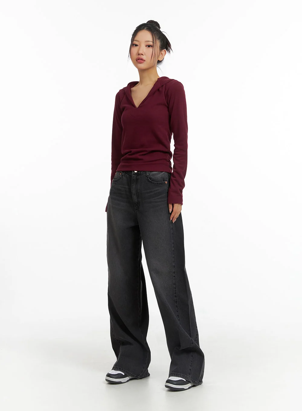 Washed Denim Wide-Leg Jeans CJ426 - Image 4