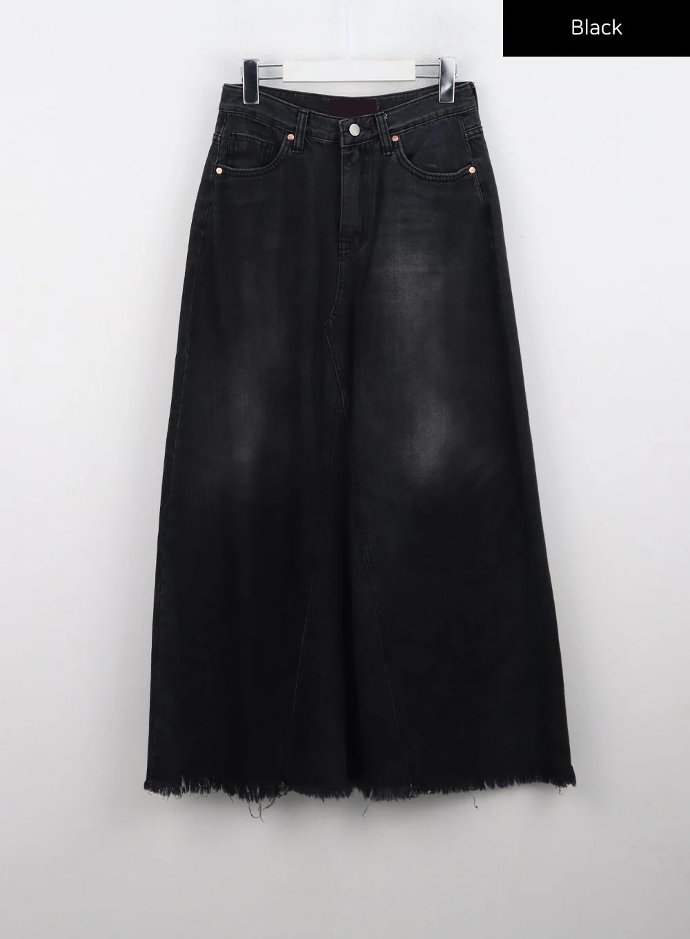 Washed Flare Maxi Denim Skirt CN315 - Image 8