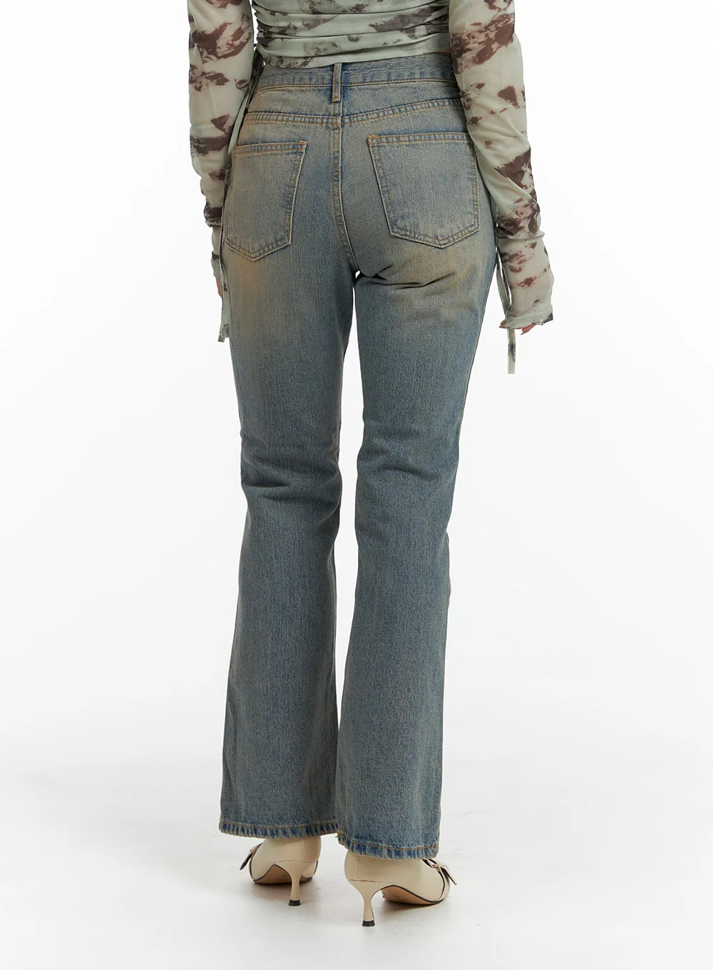 Washed Flared Jeans IF426 - Image 5
