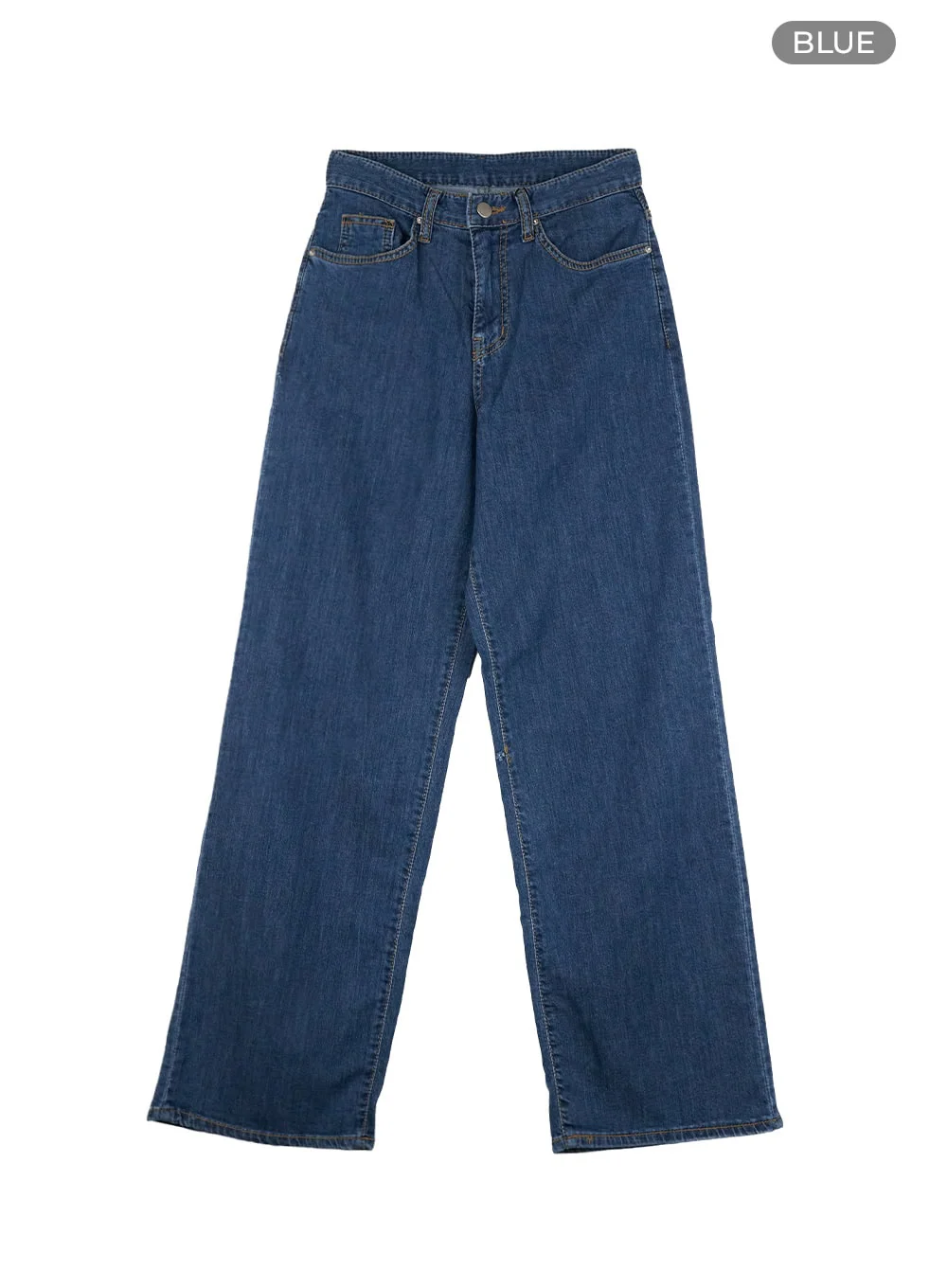 Washed Low Rise Loose Straight Jeans OL416 - Image 8