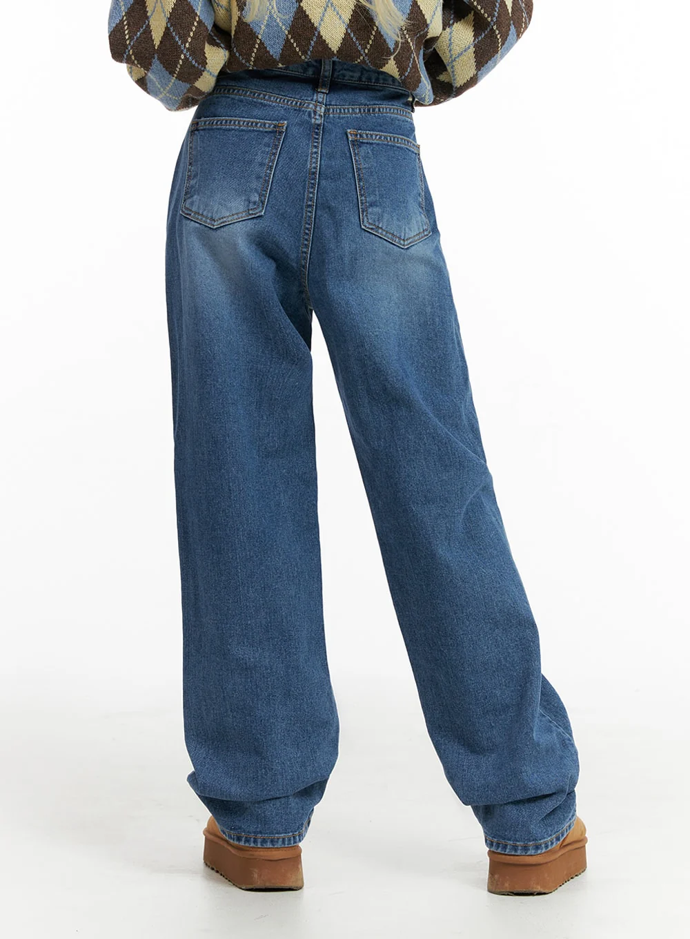 Washed Straight Leg Jeans IF408 - Image 4