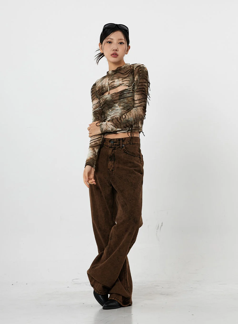 Washing Wide Jeans Unisex CS21 - Image 10