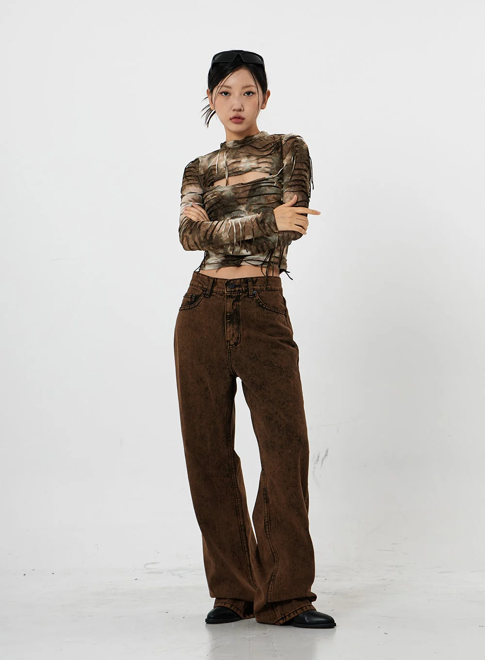 Washing Wide Jeans Unisex CS21 - Image 13