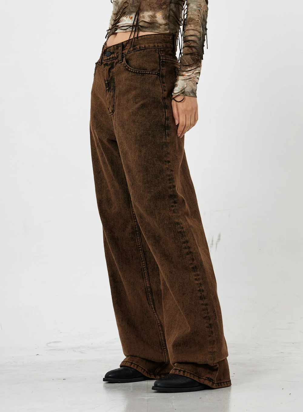 Washing Wide Jeans Unisex CS21 - Image 5