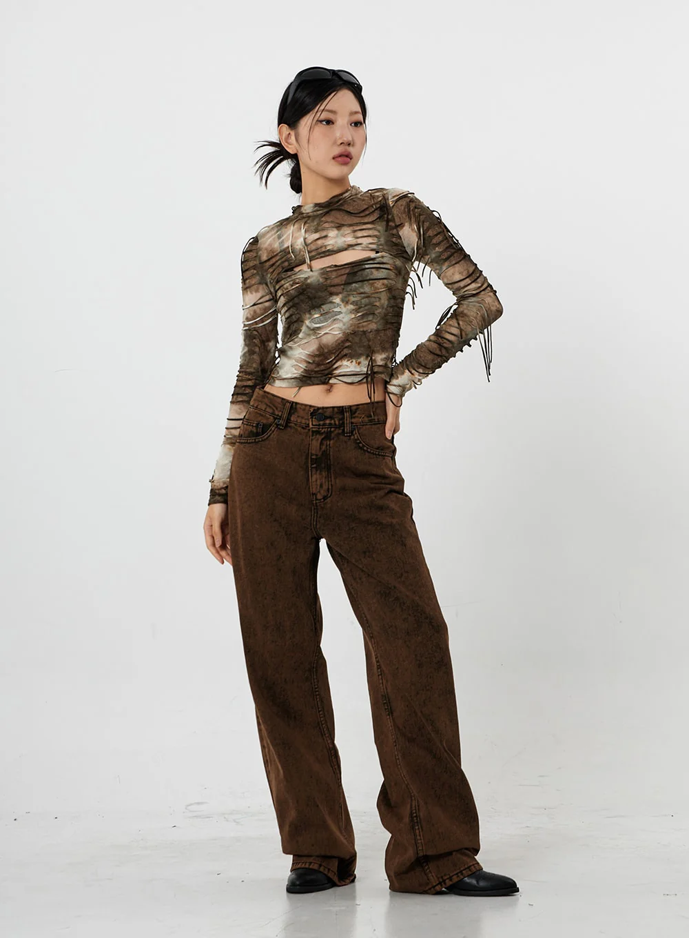 Washing Wide Jeans Unisex CS21 - Image 7