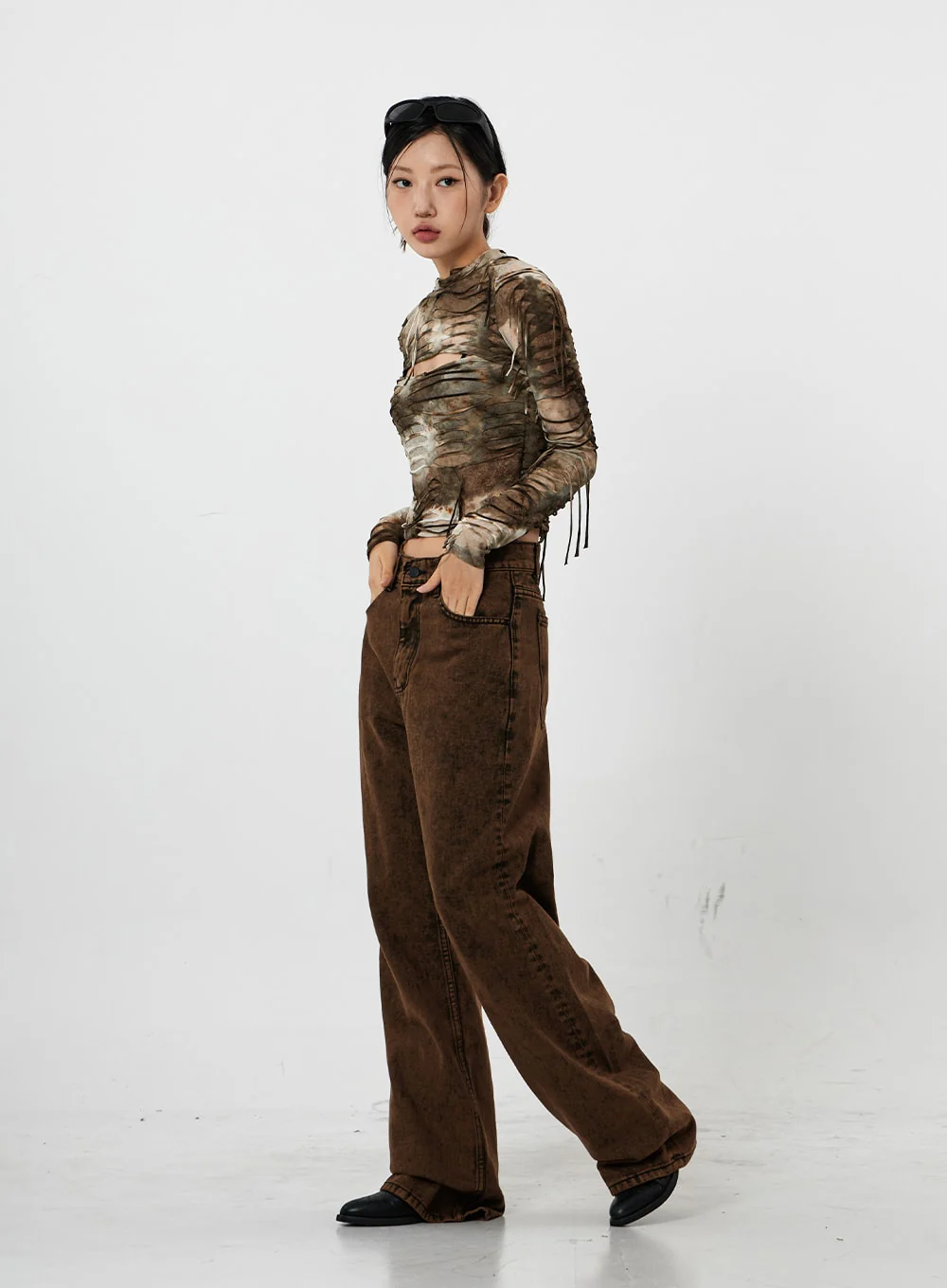 Washing Wide Jeans Unisex CS21 - Image 8