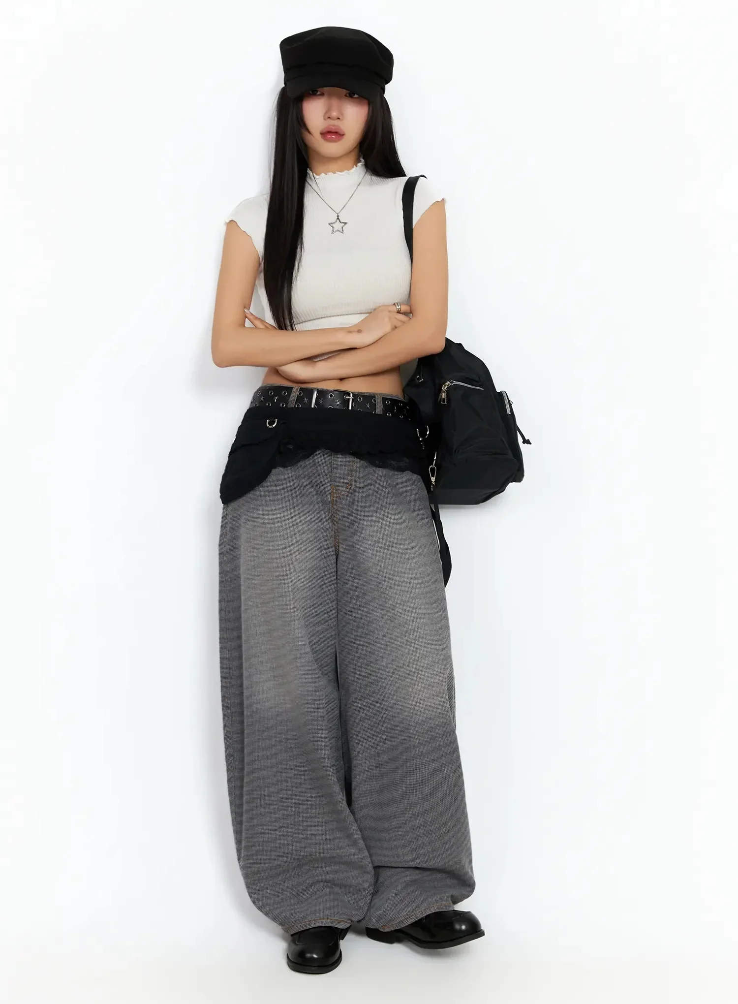 Wavy Ribbed Cropped T-Shirt CA513 - Image 12
