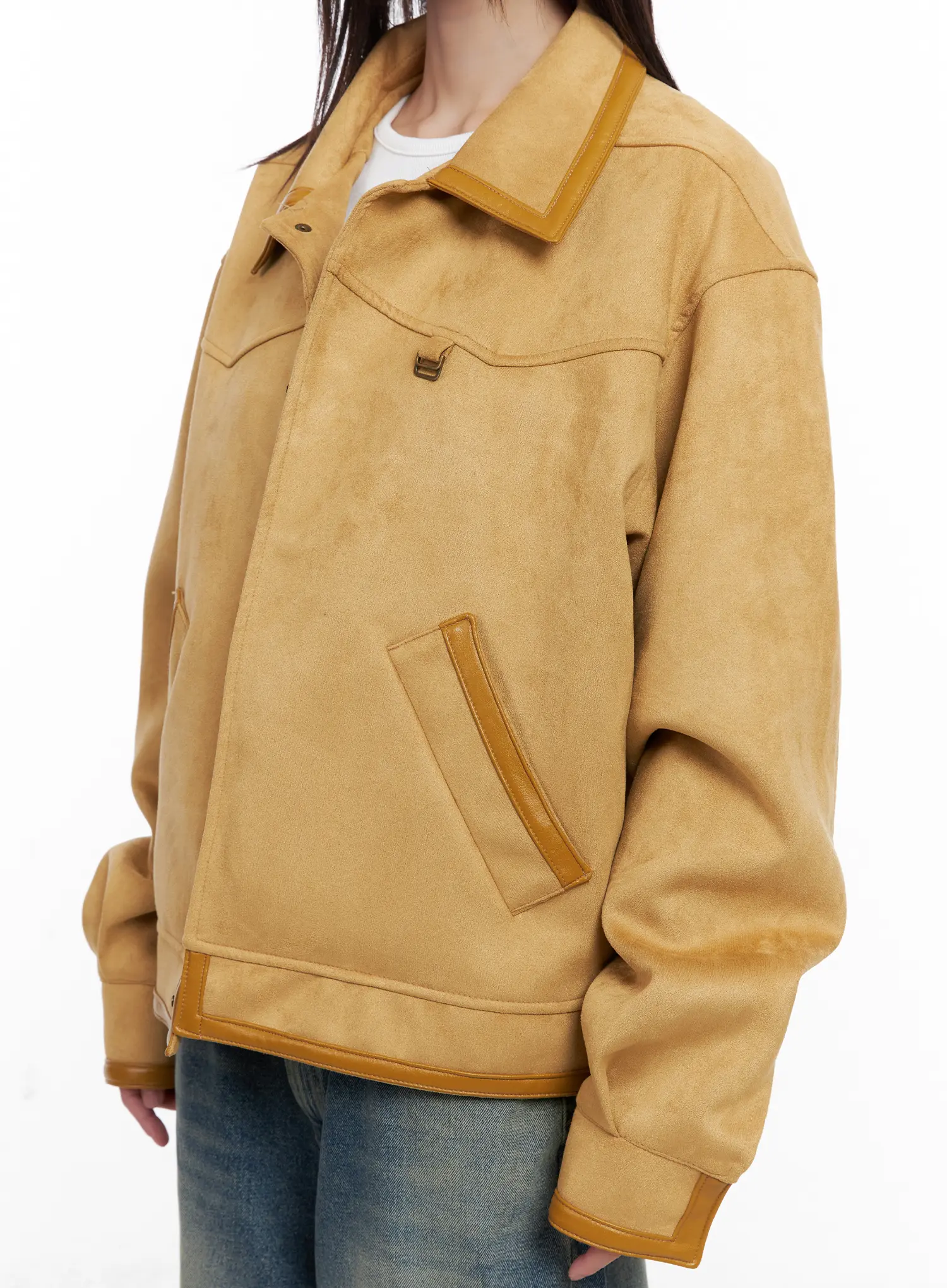 Western Suede Collared Jacket CG518 - Image 4