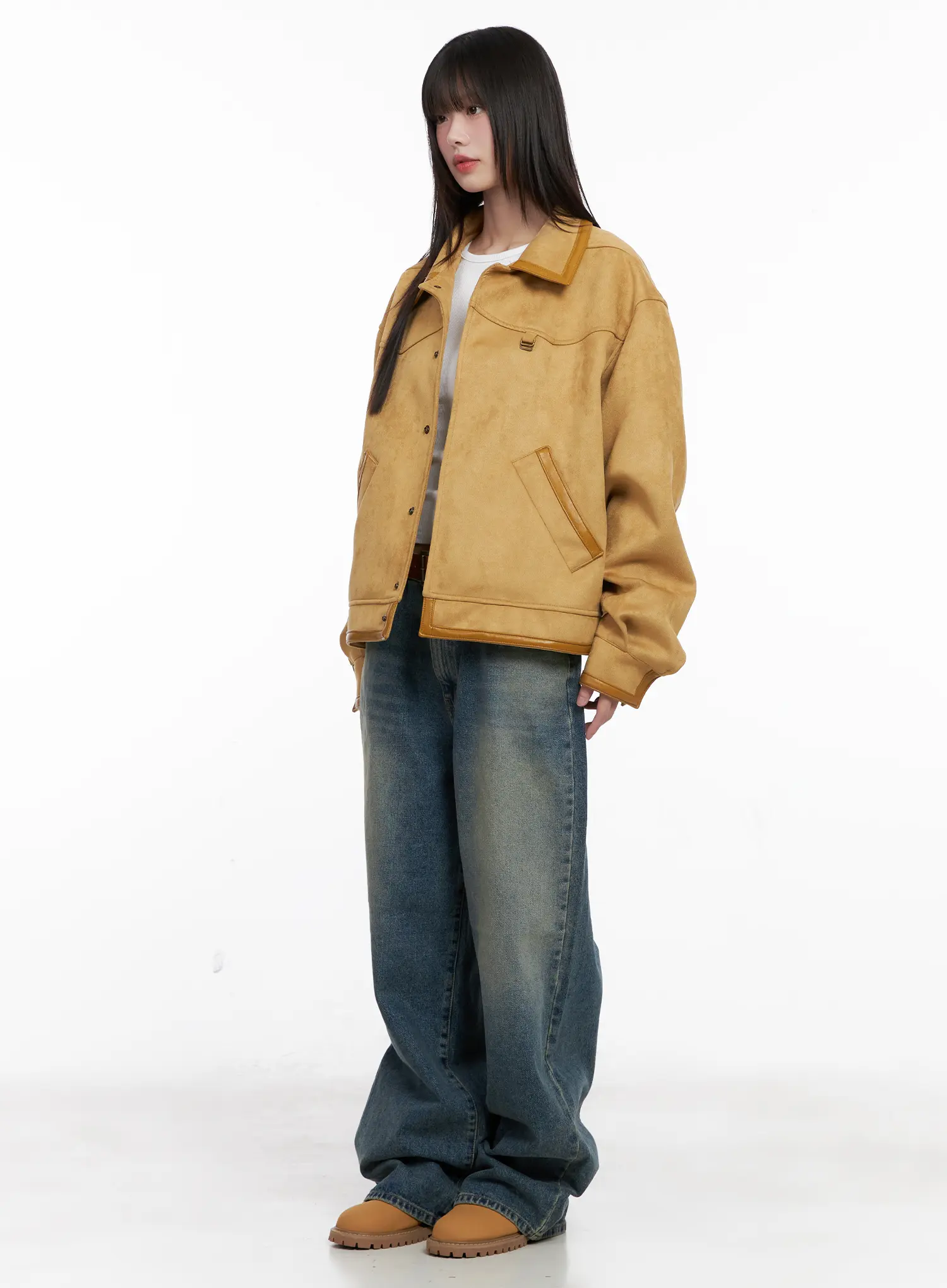 Western Suede Collared Jacket CG518 - Image 7