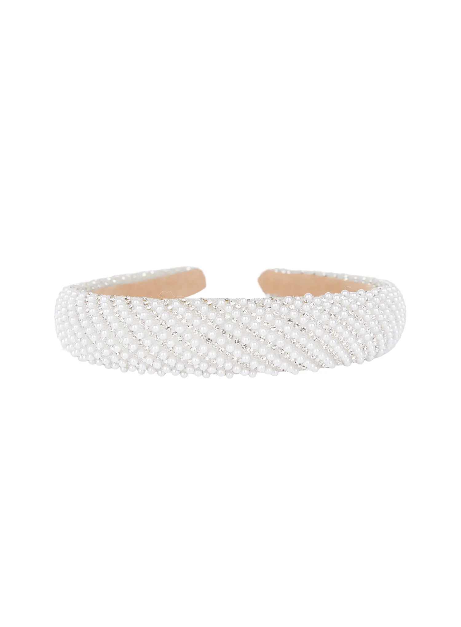White Cubic Headband CD514 - Image 3