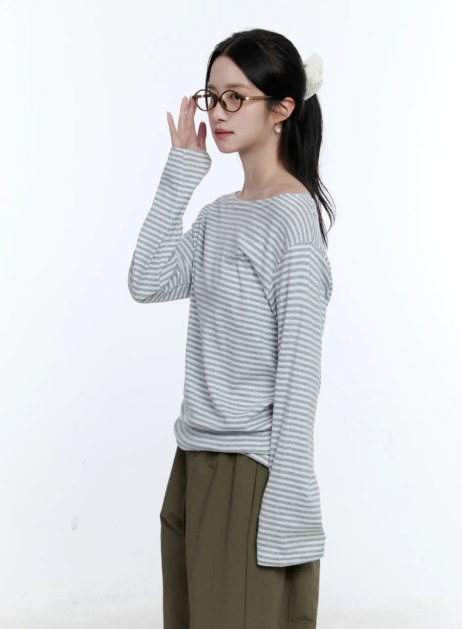 Wide Boat Neck Loose-Fit Top CG513 - Image 7