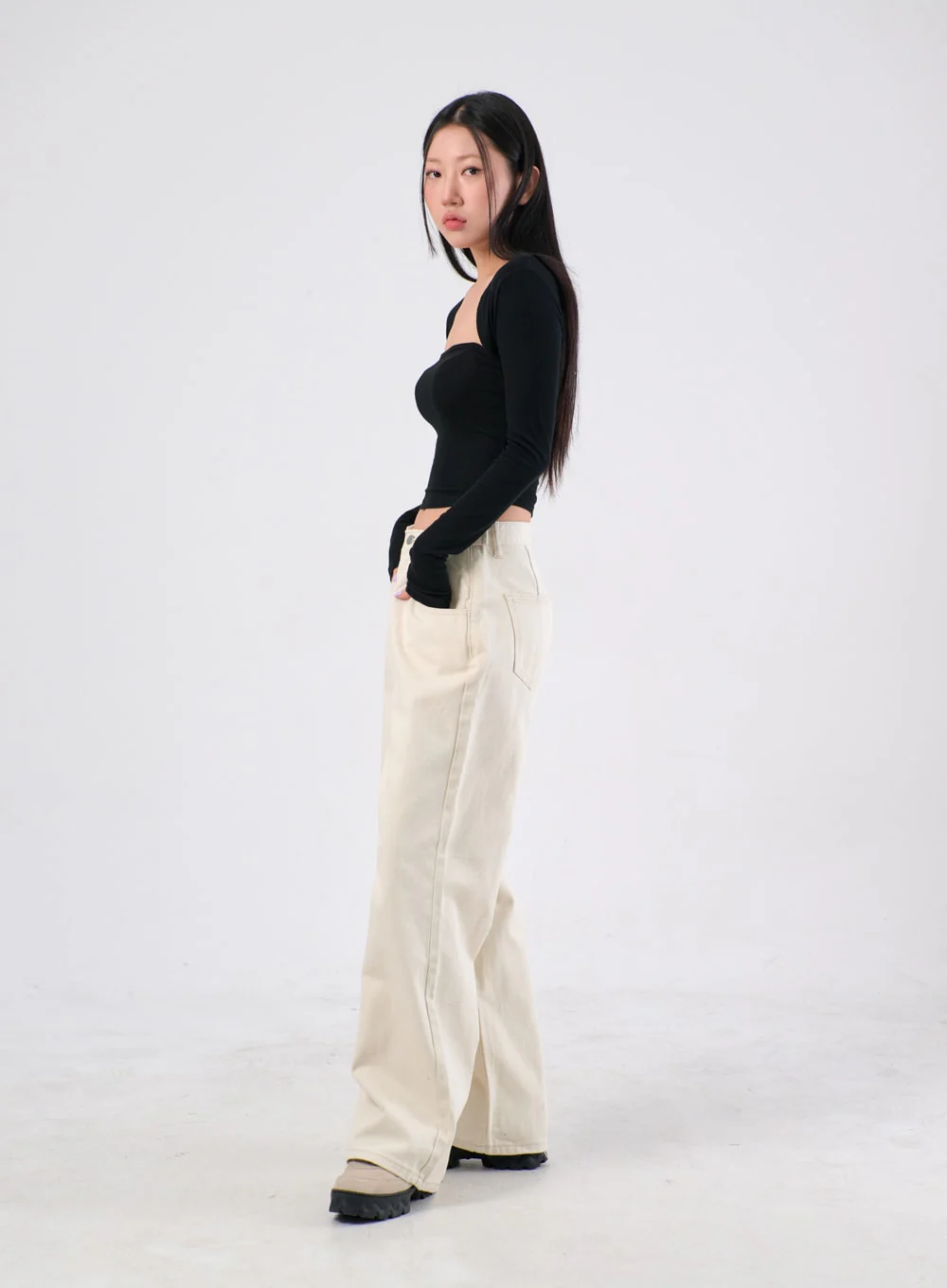 Wide Cotton Pants IA305 - Image 10