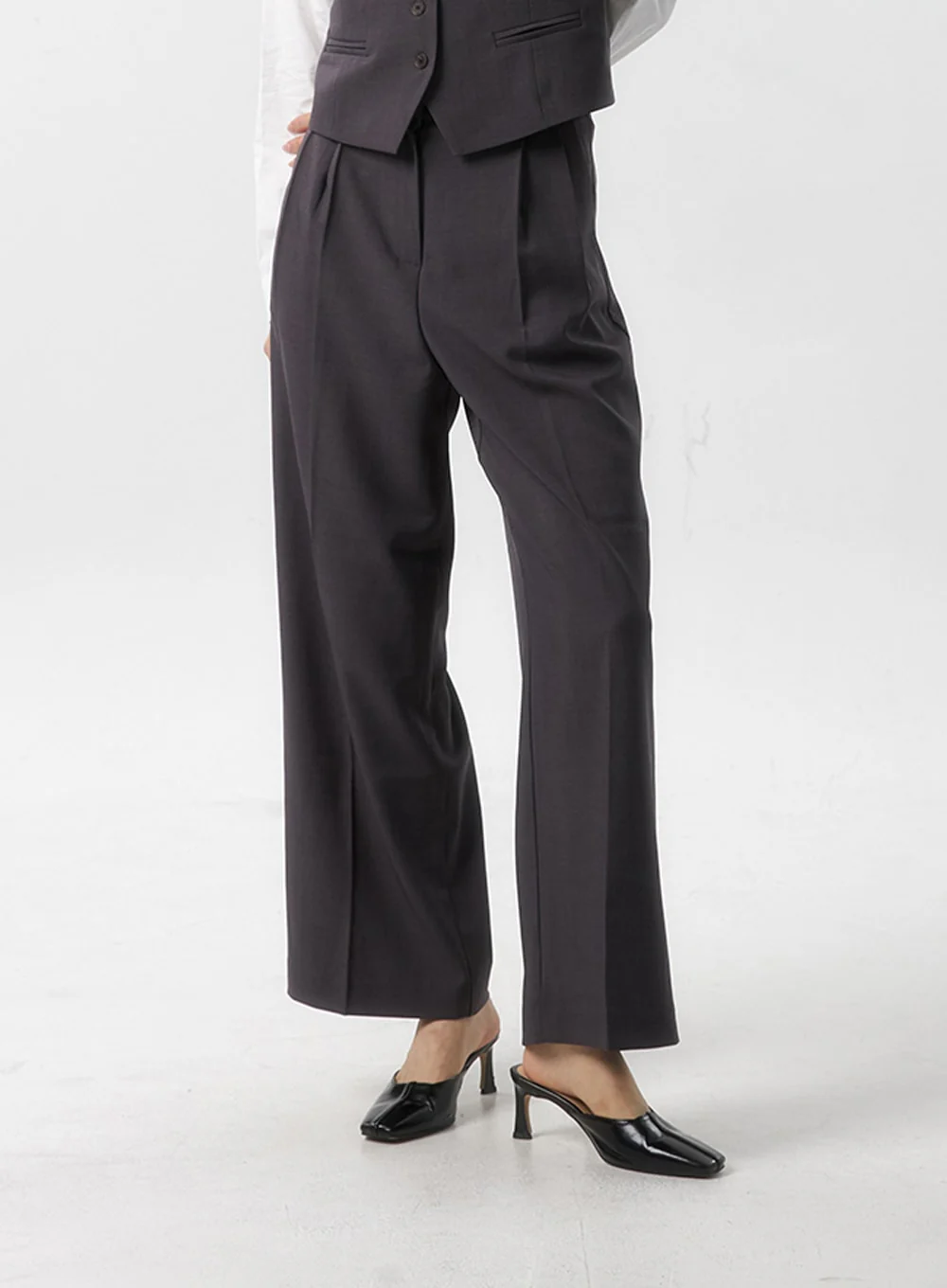 Wide Fit Tailored Pants IS315 - Image 2