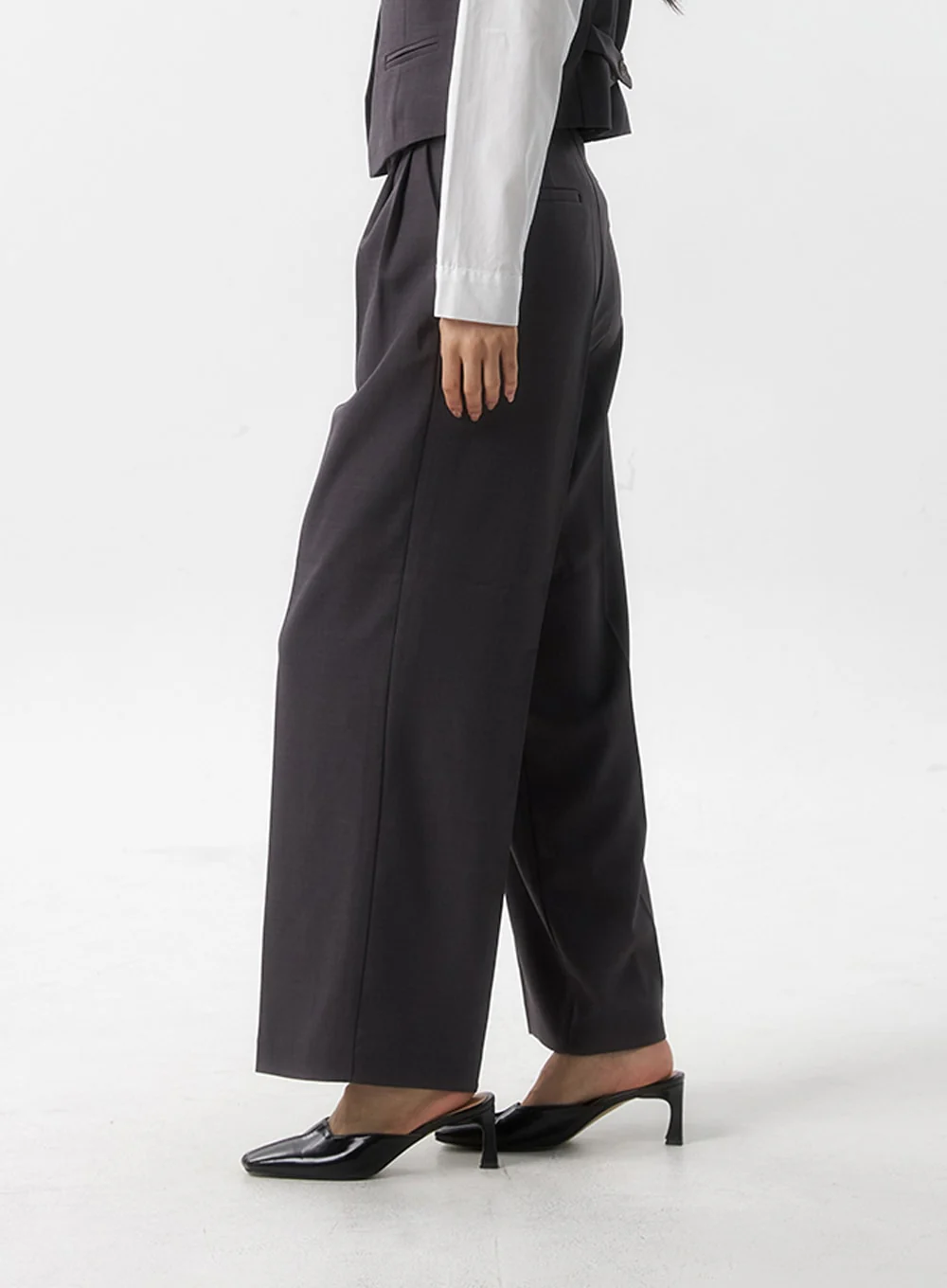 Wide Fit Tailored Pants IS315 - Image 4