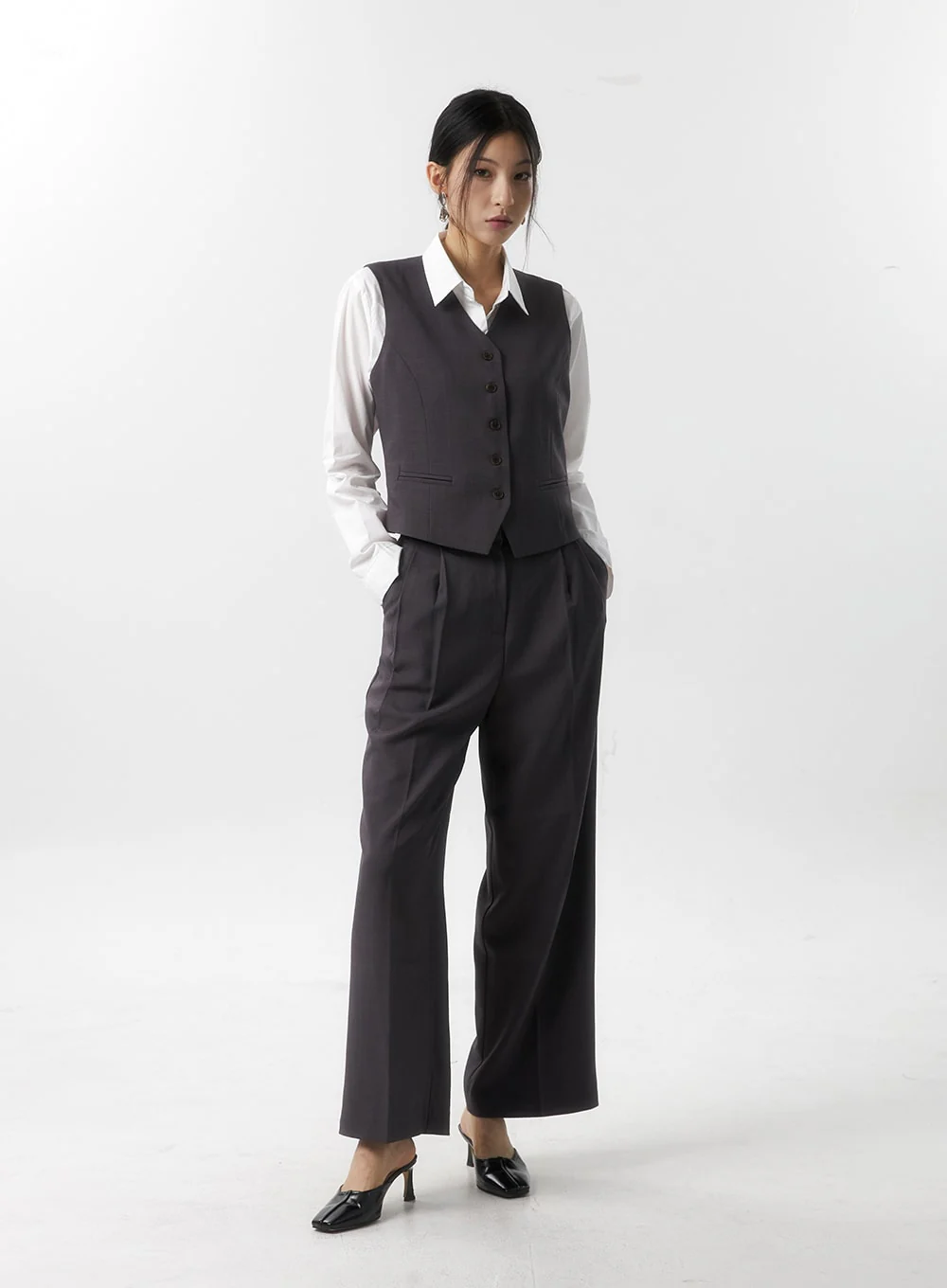Wide Fit Tailored Pants IS315 - Image 6
