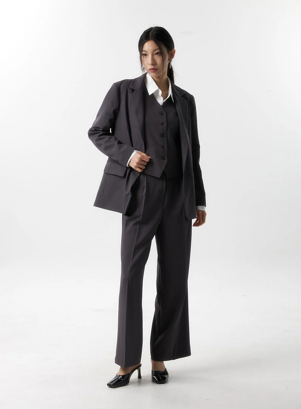 Wide Fit Tailored Pants IS315 - Image 9