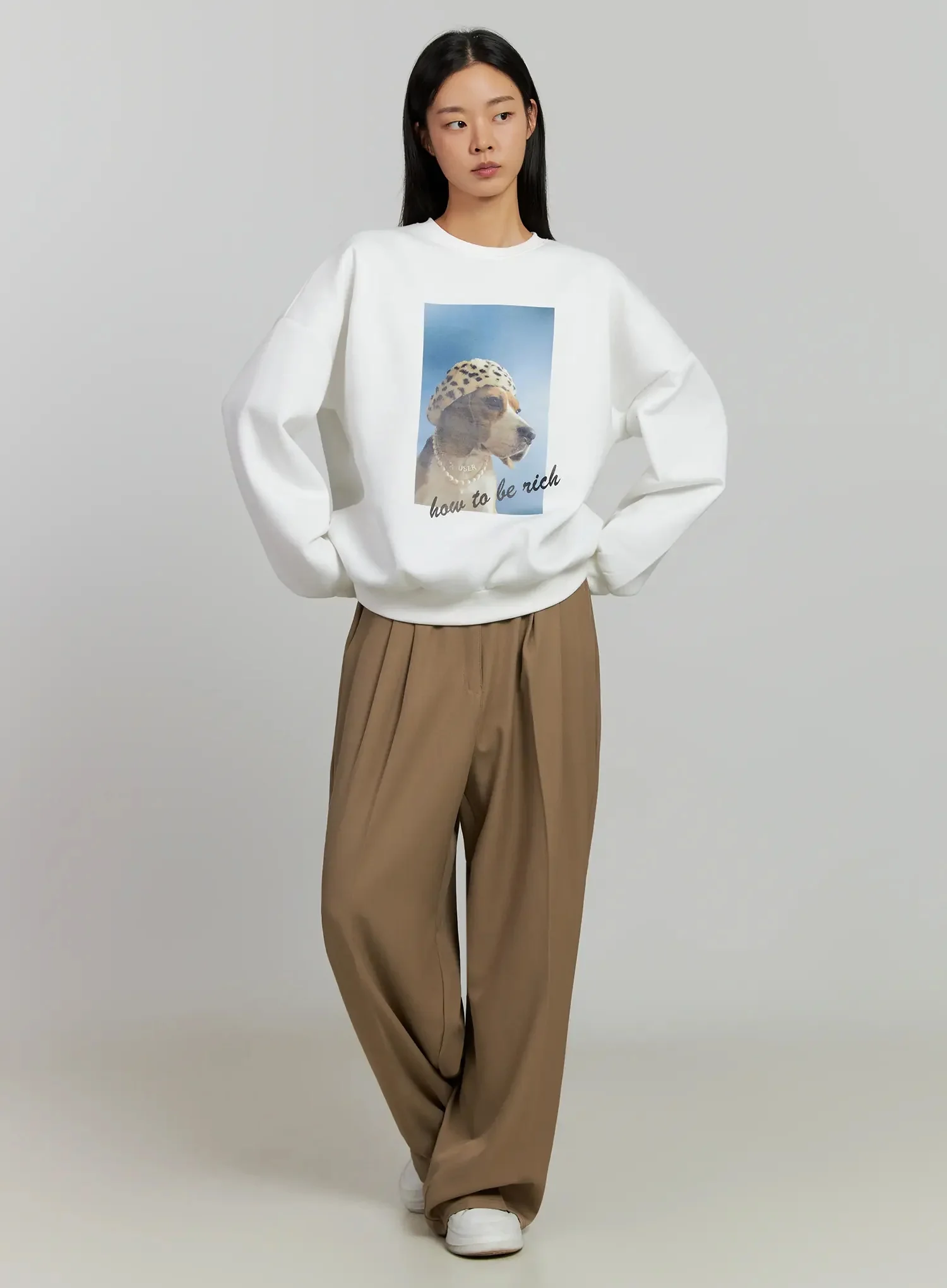 Wide Leg Band Slacks IJ505 - Image 3