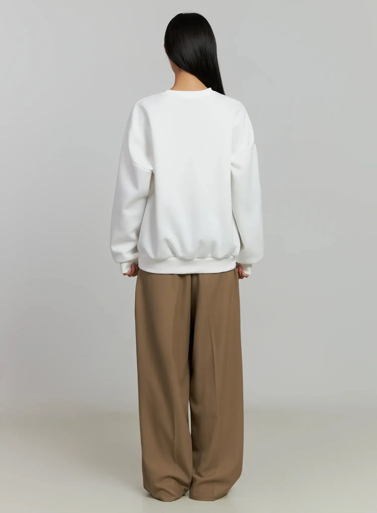 Wide Leg Band Slacks IJ505 - Image 9