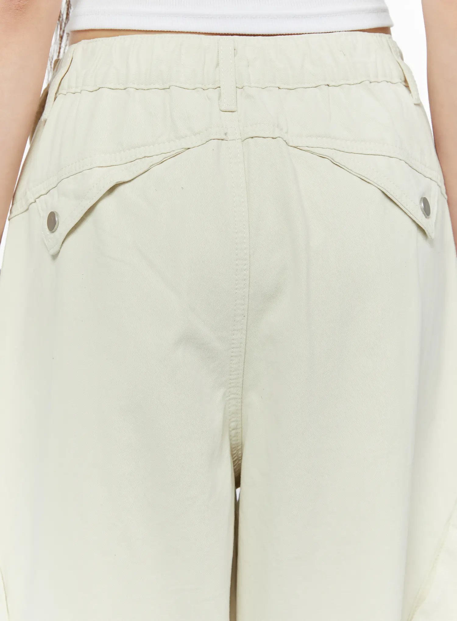 Wide Leg Cargo Cotton Pants CY518 - Image 11