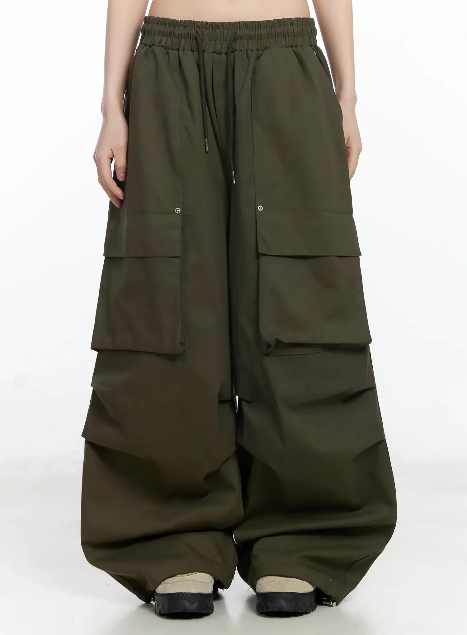 Wide Leg Cargo Pants F516