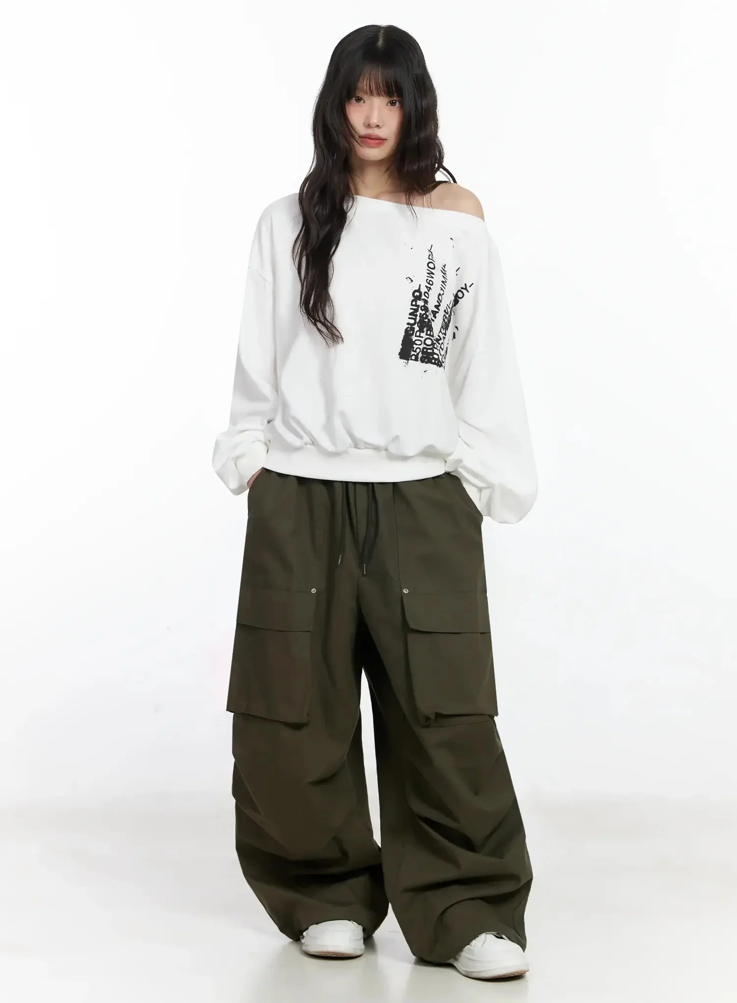 Wide Leg Cargo Pants F516 - Image 3