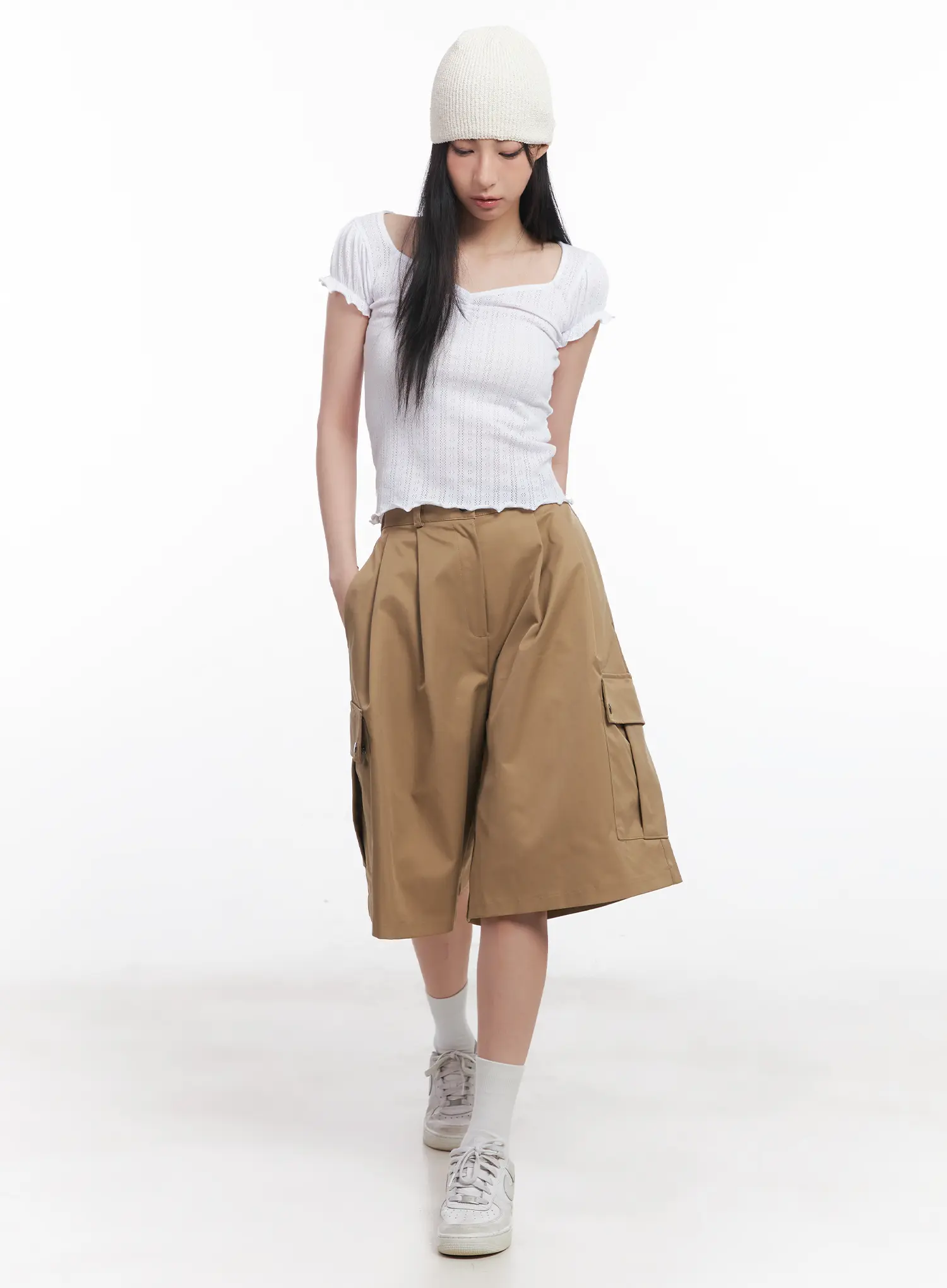Wide-Leg Cargo Shorts CU510 - Image 2