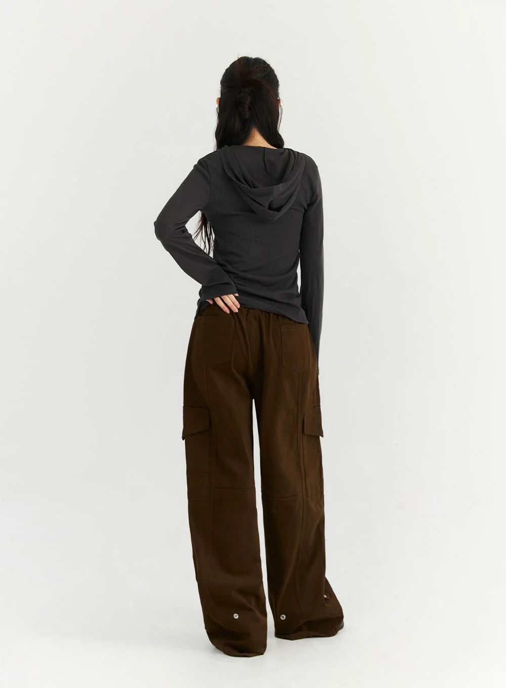Wide-Leg Cargo Sweat Pants CN303 - Image 7
