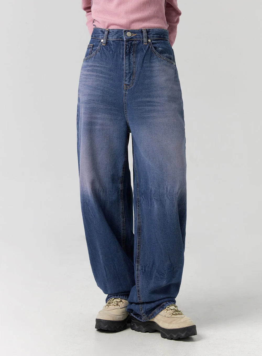 Wide Leg Cotton Jeans CG331 - Image 5