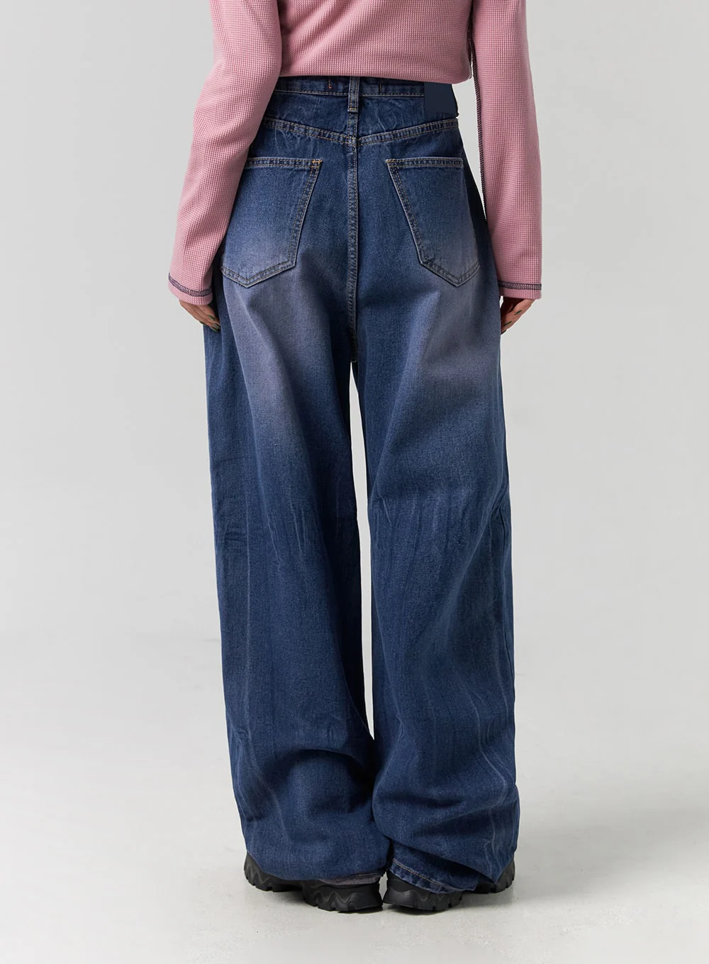 Wide Leg Cotton Jeans CG331 - Image 6