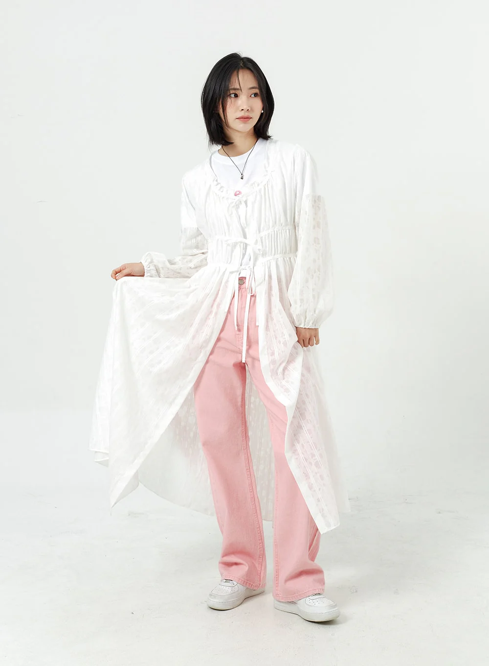 Wide Leg Cotton Pants OM313 - Image 7