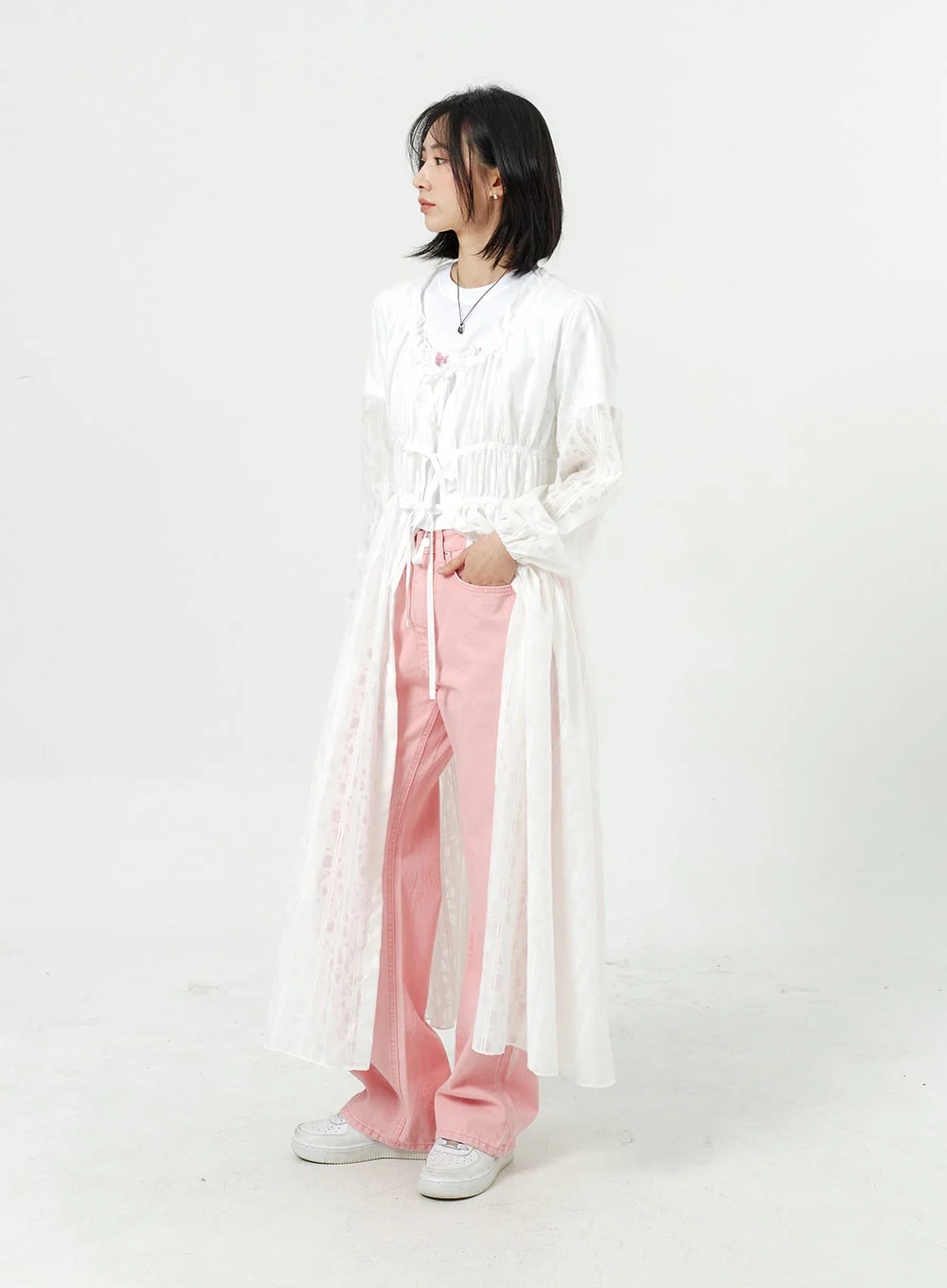 Wide Leg Cotton Pants OM313 - Image 8
