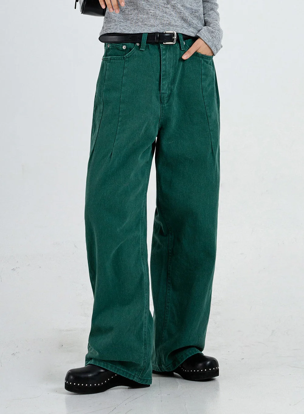 Wide Leg Cotton Pants Unisex CO13 - Image 21