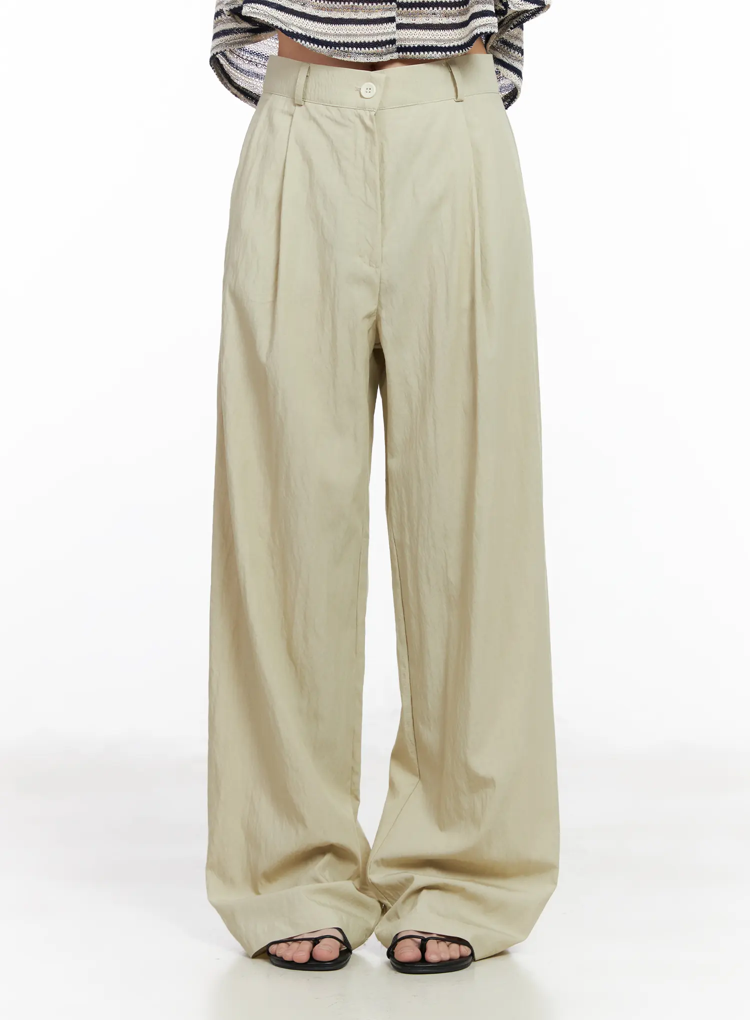 Wide Leg Pintuck Trousers CA509 - Image 9