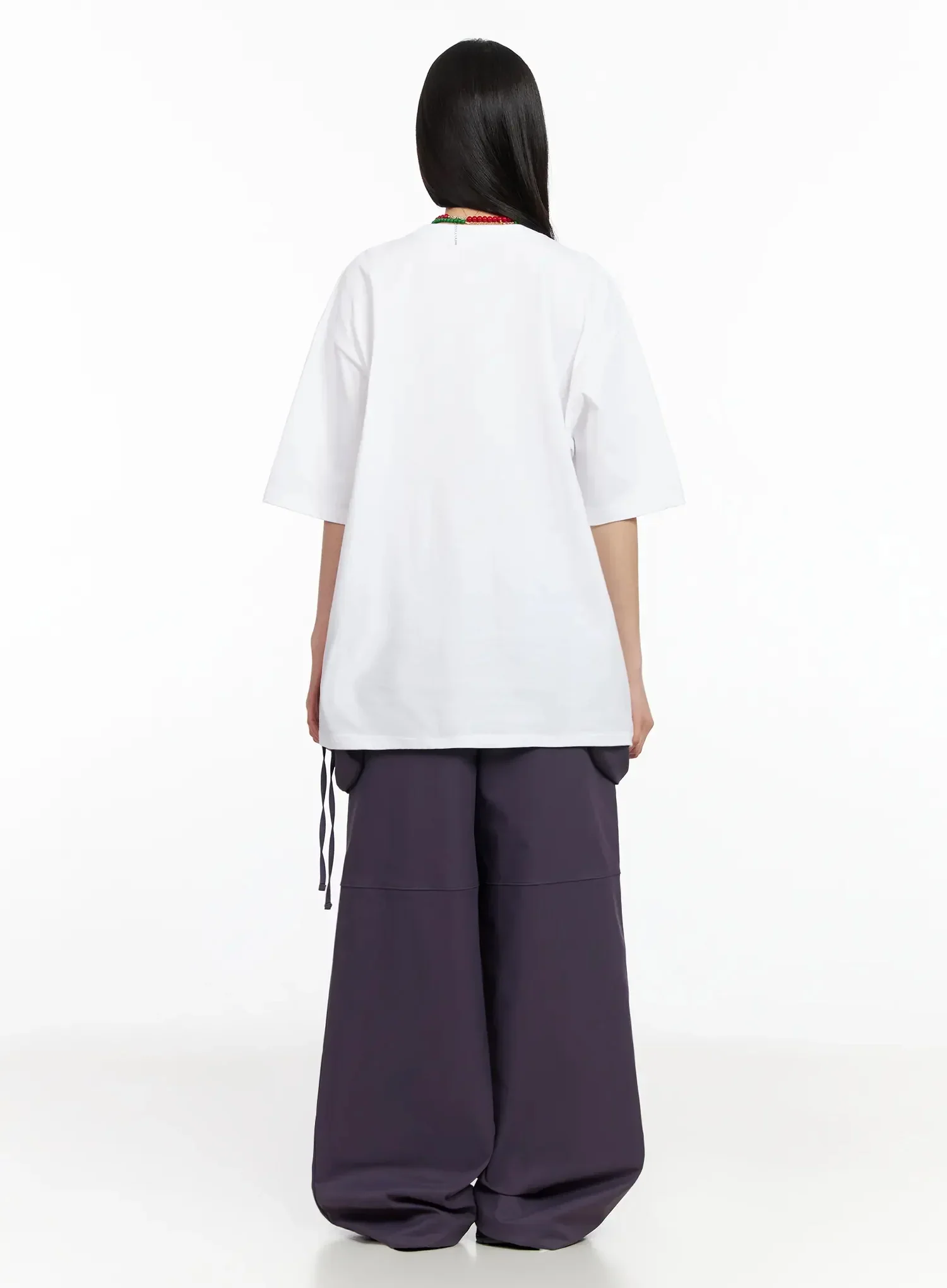 Wide Leg Pocket String Pants IA523 - Image 8