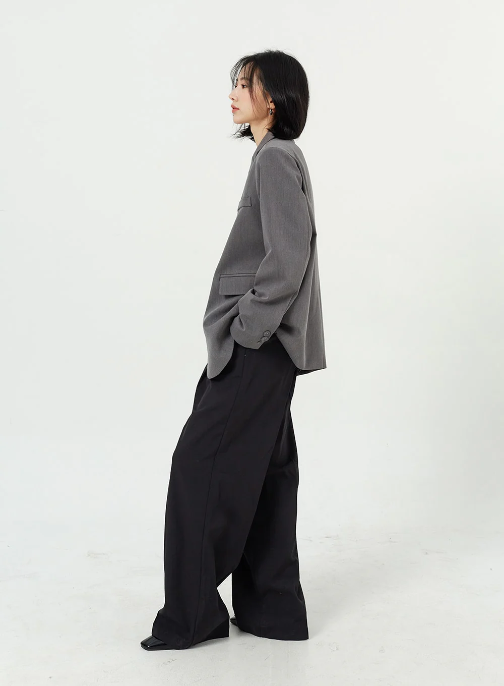 Wide Leg Tailored Pants OM309 - Image 10
