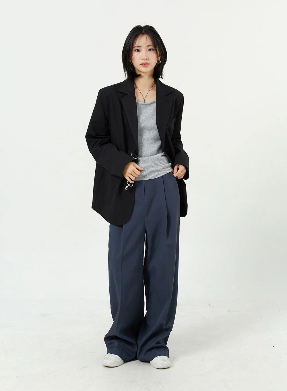 Wide Leg Tailored Pants OM309 - Image 14