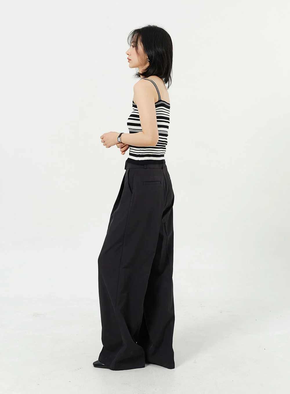 Wide Leg Tailored Pants OM309 - Image 4
