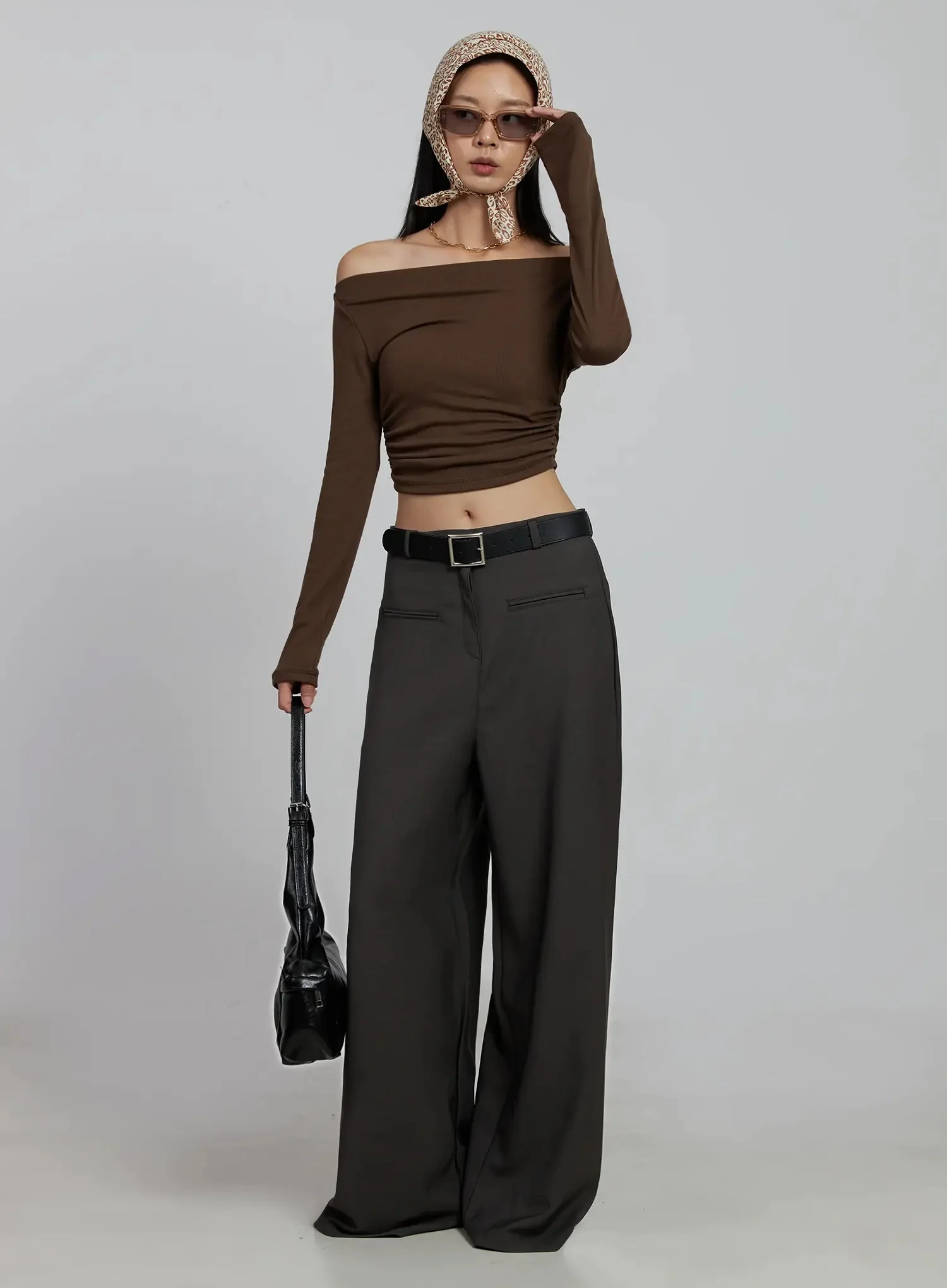 Wide Leg Tailored Trousers IM520 - Image 2