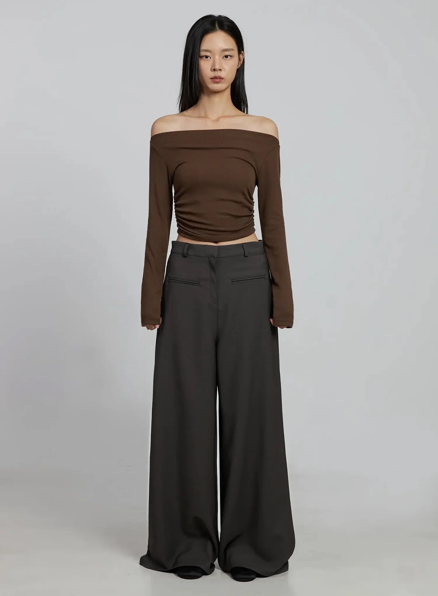 Wide Leg Tailored Trousers IM520 - Image 7