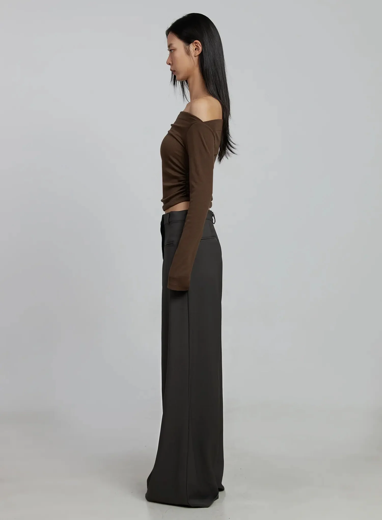 Wide Leg Tailored Trousers IM520 - Image 8