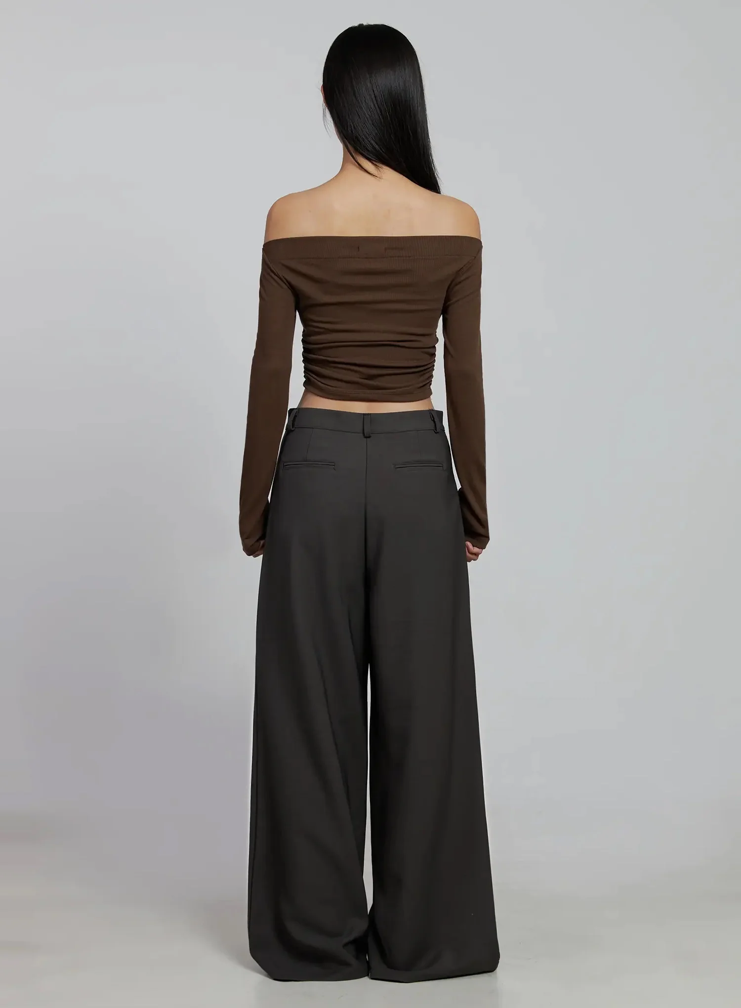 Wide Leg Tailored Trousers IM520 - Image 9