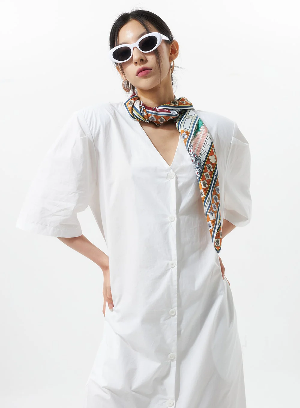 Wide Maxi Shirt Dress IU326 - Image 3
