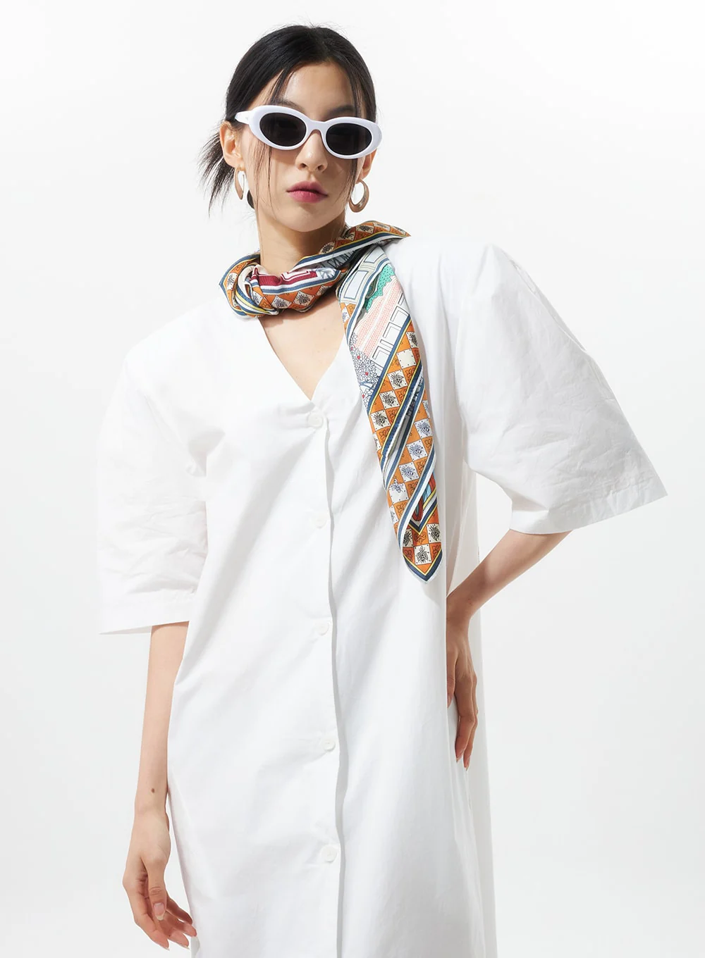 Wide Maxi Shirt Dress IU326 - Image 6
