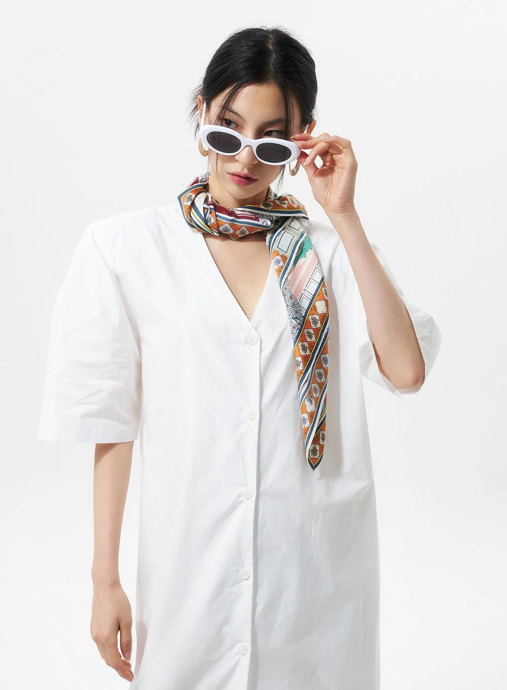 Wide Maxi Shirt Dress IU326 - Image 8