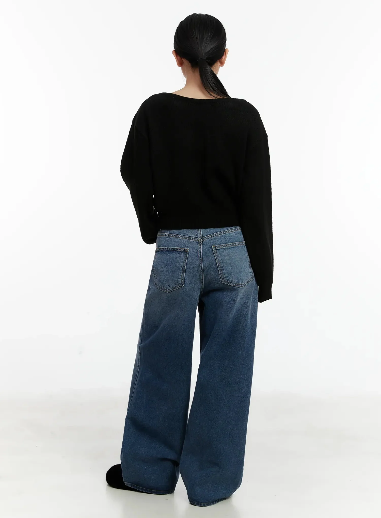 Wide Neck Crop Sweater ID525 - Image 9